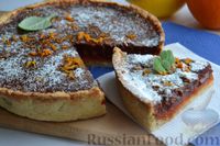 Фото к рецепту: Апельсиново-шоколадный пирог из рубленого теста