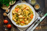 Фото к рецепту: Рагу с курицей, овощами и грибами