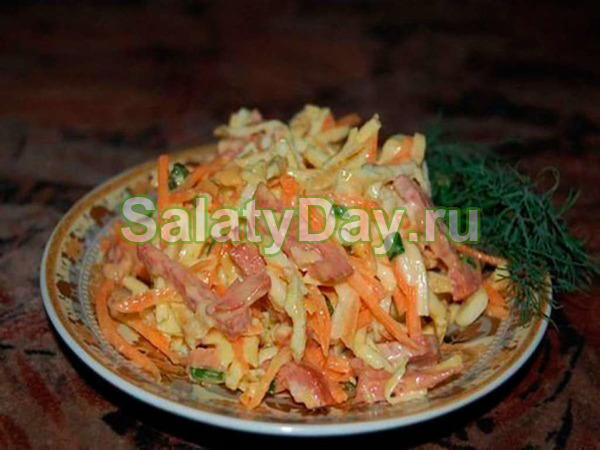 Салат из лапши быстрого приготовления – «Холостяцкий»