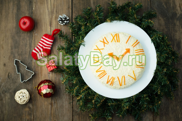 Салат "Новогодний венок" и другие красивые и вкусные закуски для праздничного стола