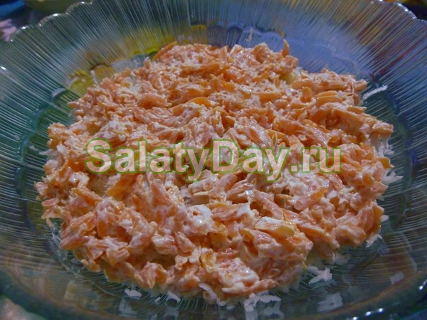 Салат из сырой моркови с маргиланской редькой