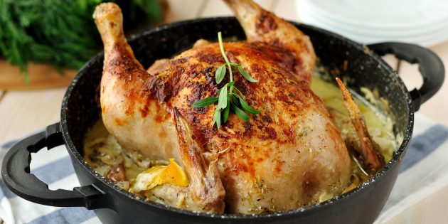 как приготовить целую курицу в духовке