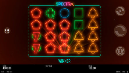 Элементы оформления игры Spectra из казино Рокс