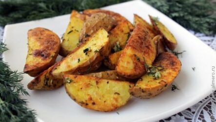 Картошечка в духовке по-деревенски — пошаговый рецепт с фото